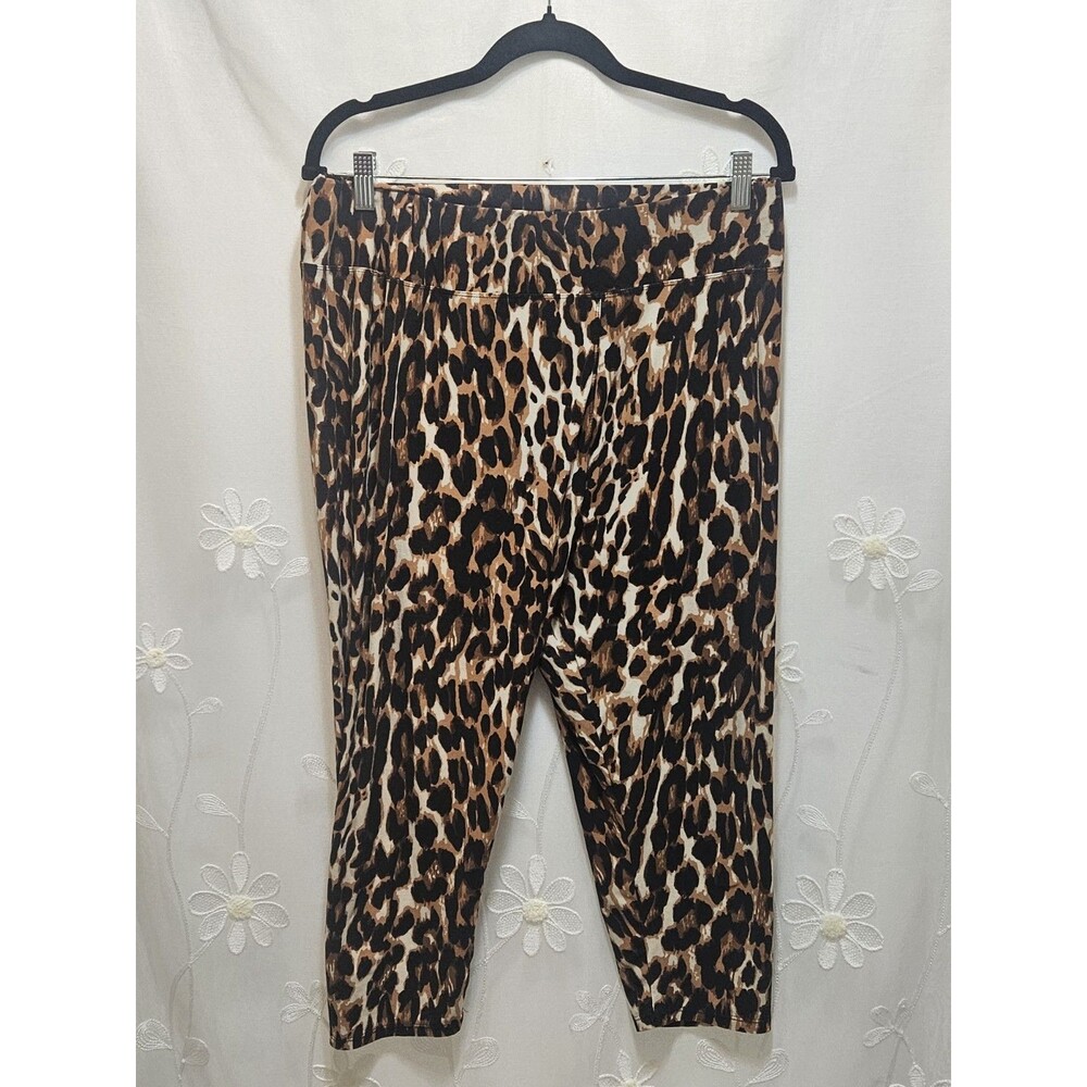 Lildy Womens 2XL-3XL Cheetah Print Leggings Capri High Waist Wild Exotic Stretch